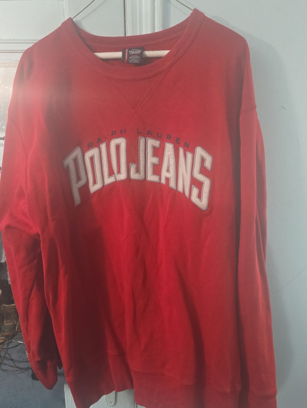 Ralph Lauren Red POLO JEANS Pullover Sweatshirt